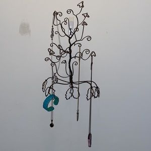 Wire jewelry/necklace storage, display, organizer tree, hand made, boho